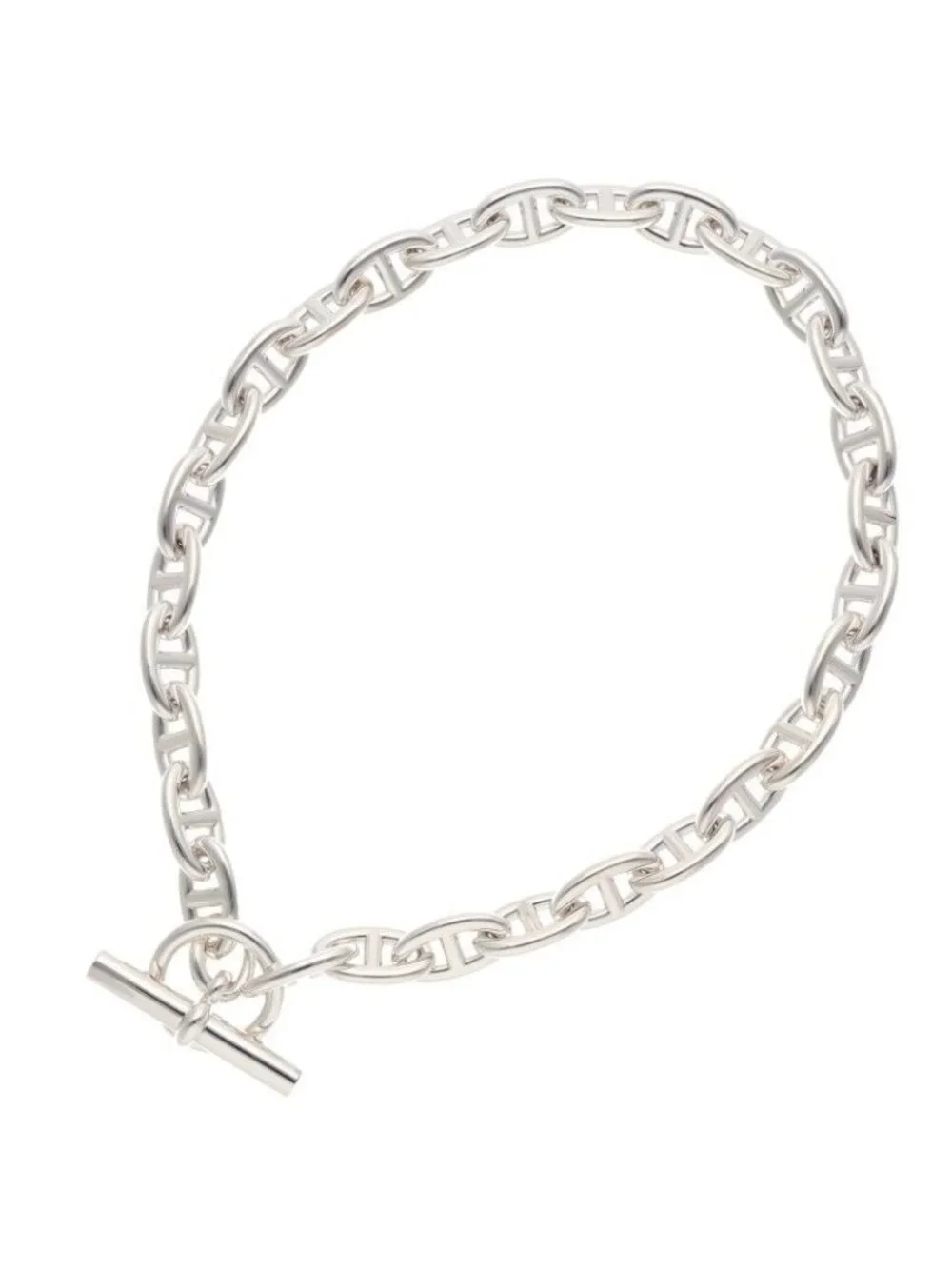 Hermes Chaine D'ancre Silver Choker Necklace GM